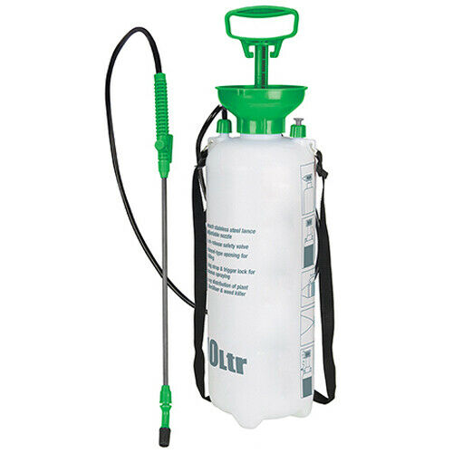 10L 10 Litre Pressure Sprayer Water Fluid Garden Spray Pesticide Plant Feed Loops