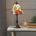 Tiffany Glass Floral Design Table Lamp - Dark Bronze Effect - Dimmable LED Lamp Loops