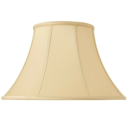 16" Inch Luxury Bowed Tapered Lamp Shade Traditional Honey Silk Fabric & White Loops