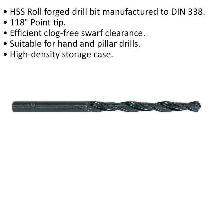 10 PACK 2mm Roll Forged HSS Drill Bit - Suitable for Hand and Pillar Drills Loops