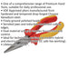 160mm Long Nose Pliers - Serrated Jaws - Hardened Cutting Edges - VDE Approved Loops