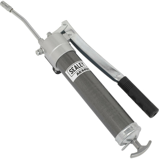 Side Lever Grease Gun with Quick Release - 3-Way Fill - Rigid Delivery Tube Loops
