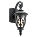 Outdoor IP44 1 Bulb Wall Light Lantern Textured Black LED E27 40W d01592 Loops