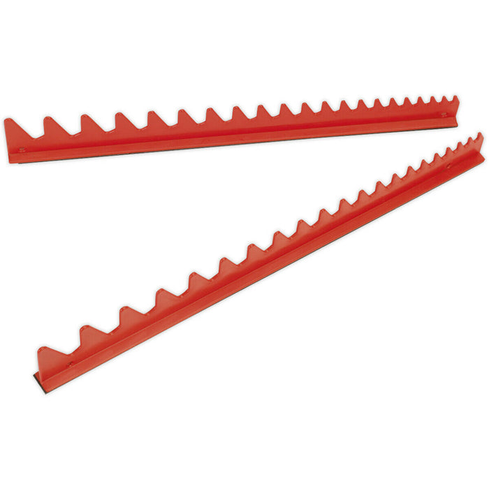 425mm 20 Spanner MAGNETIC Sharks Teeth Tool Rack - Drawer Strip Tidy Management Loops