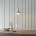 Ceiling Pendant Light - Gloss Cream & Clear Glass - 42W E27 - Dimmable Loops