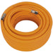 High-Visibility Hybrid Air Hose with 1/4 Inch BSP Unions - 15 Metres - 10mm Bore Loops