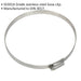 5 PACK Stainless Steel Hose Clip - 130 to 150mm Diameter - Hose Pipe Clip Fixing Loops