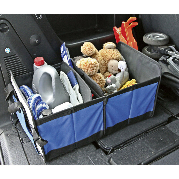 4 Compartment Car Boot Organizer - 590 x 350 x 300mm - Tough & Durable Loops