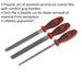 3 Piece Engineers 200mm File Set - Flat Half-Round and Round - Double Cut Loops