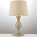2 PACK Classic Wooden Table Lamp Ivory & Off White Shade Pretty Bedside Light Loops