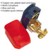 PAIR Quick Release Battery Clamps - Positive to Negative - Copper-Zinc Plated Loops