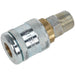 1/2" BSPT Male Coupling Body - 100 psi Free Airflow Rate - Air Coupling Adaptor Loops