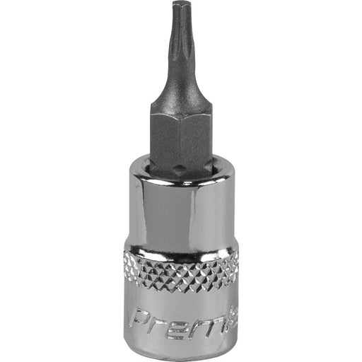 T8 TRX Star Socket Bit - 1/4" Square Drive - PREMIUM S2 Steel Head Knurled Grip Loops