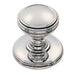 2x Ringed Tiered Cupboard Door Knob 38mm Diameter Polished Chrome Cabinet Handle Loops