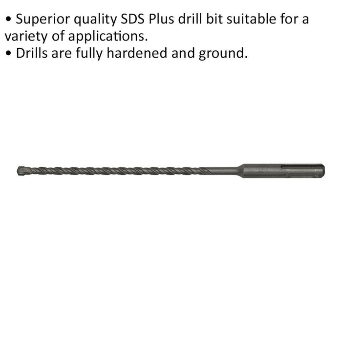 6.5 x 210mm SDS Plus Drill Bit - Fully Hardened & Ground - Smooth Drilling Loops