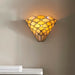 Tiffany Glass Geometric Wall Light - Matt Black Steel - 40W E14 Golf Bulb Needed Loops