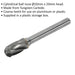 10mm Carbide Rotary Burr Bit - RIPPER / COARSE Cylindrical Ball Nose - Engraving Loops