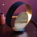 Table Lamp Satin Brass Plate & Matt Black 10W LED E27 Complete Lamp Loops