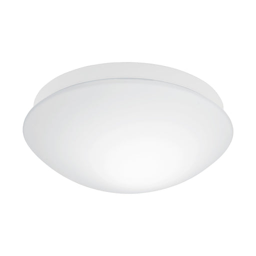 Flush Ceiling Light IP44 Bathroom Colour White Shade White Glass Bulb E27 1x20W Loops