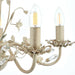 5 Lamp Ceiling Chandelier & 2x Matching Twin Wall Light Modern Cream Hanging Kit Loops