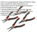 4 Piece 180mm Circlip Pliers Set - Spring Loaded Jaws - Forged  Non-Slip Tips Loops