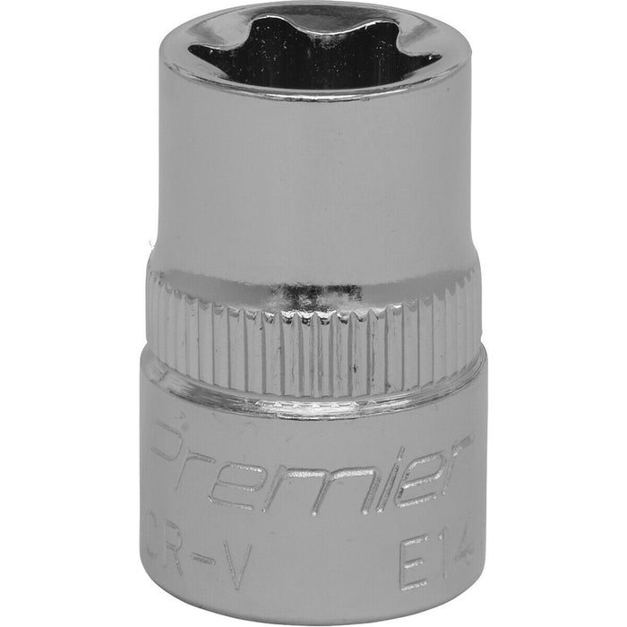 E14 TRX Star Socket Bit - 3/8" Square Drive - PREMIUM Drop Forged Head Knurled Loops