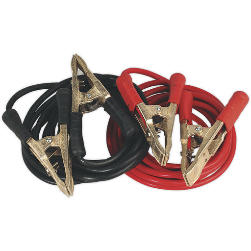 750A Heavy Duty Copper Booster Cables - 35mm² x 5m - Brass Clamps - Insulated Loops