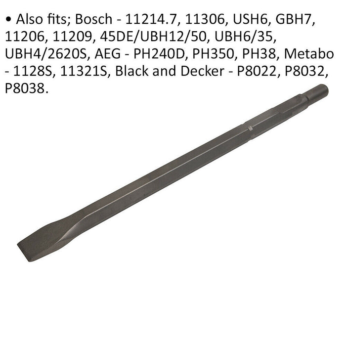 25 x 375mm Impact Chisel - Bosch 11208 & Other Models - Demolition Breaker Loops