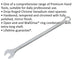 17mm x 314mm Extra Long Combination Spanner -  Chrome Vanadium Steel Nut Wrench Loops