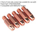 5 PACK 1mm Aluminium Contact Tip - For MB25 & MB36 Torches - MIG Welding Contact Loops