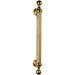 Ornate Pull Handle with Reeded Grip 353mm Fixing Centres Polished Brass Loops