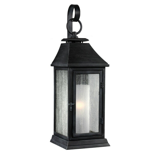 Outdoor IP44 Wall Light Dark Weathered Zinc LED E27 75W d00954 Loops