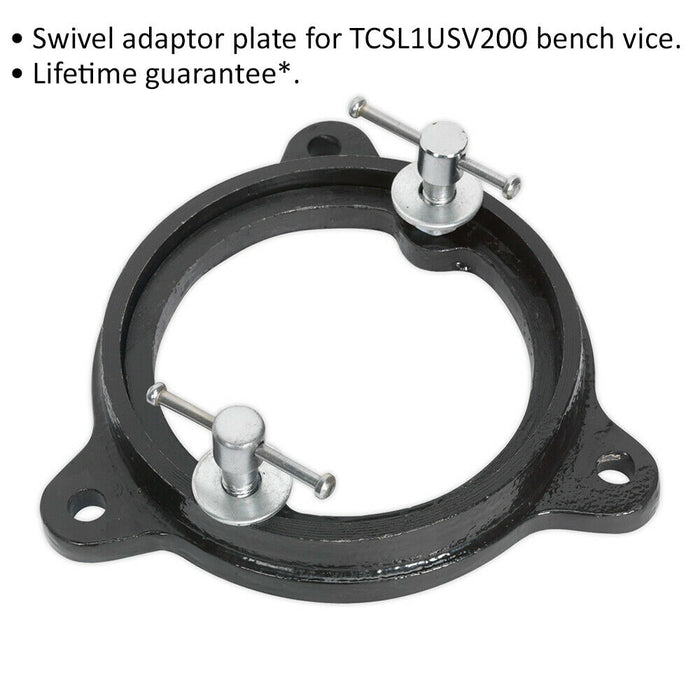 Swivel Base Adaptor Plate Suitable For ys10567 Bench Mountable Mechanics Vice Loops