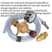 Industrial MIG Gas Regulator Kit with Gauge - 1.5m Hose Length - MIG Conversion Loops