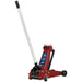 3 Tonne Hydraulic Trolley Jack - 515mm Max Height - 2 x Ratchet Axle Stands Loops