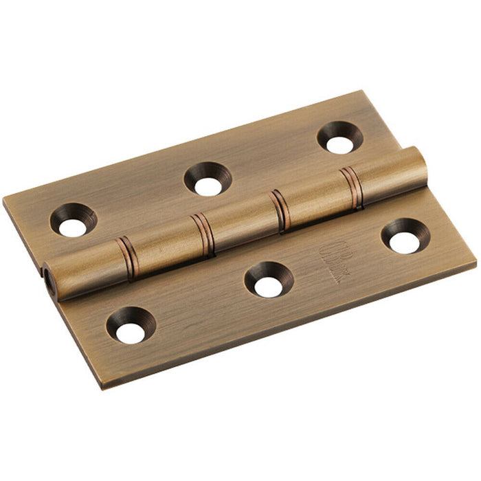 Door Handle & Latch Pack Antique Brass Knurled Round Lever Slim Backplate Loops