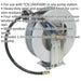 10m Heavy Duty Retractable Oil Hose Reel - 1/2" BSP - 1.5m Connection Hose Loops