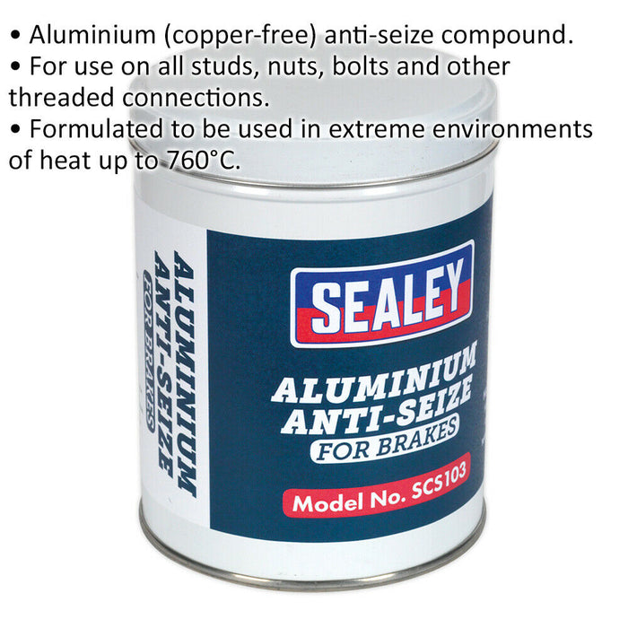 500g Aluminium Anti-Seize Compound Tin - Copper Free - Ideal for Brakes Loops