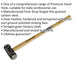 10lb Hardened Sledge Hammer - Hickory Wooden Shaft - Drop Forged Carbon Steel Loops