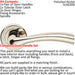 Door Handle & Latch Pack Polished Nickel Flared Lever Screwless Round Rose Loops