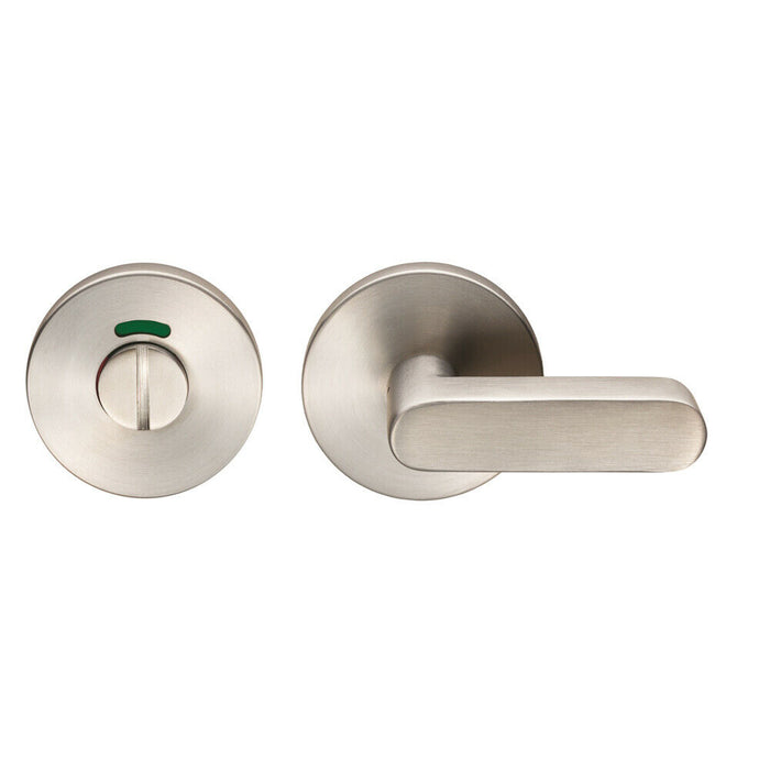 Thumbturn Lock And Release Handle With Indicator 64.5mm Handle Satin Steel Loops