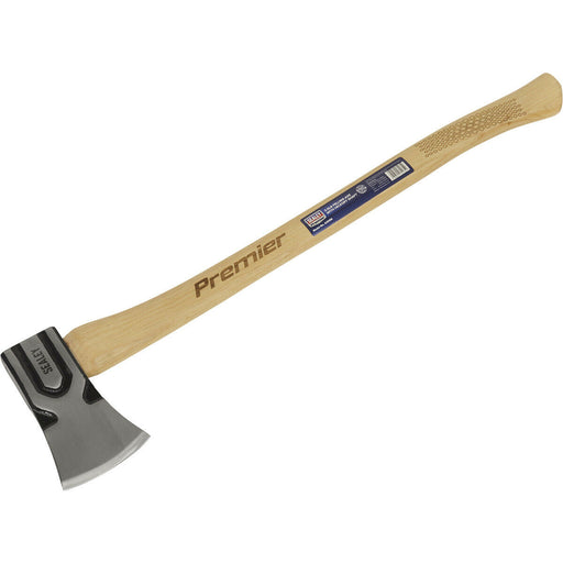 3.5lb Felling Axe - Drop Forged Carbon Steel - Hickory Shaft - Tree Cutting Loops