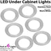 6x 2.6W LED Kitchen Cabinet Flush Spot Light & Driver Stainless Steel Warm White Loops