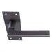 4x PAIR Straight Bar Handle on Slim Bathroom Backplate 150 x 50mm Matt Bronze Loops