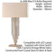 Luxury Cascade Table Lamp Light Crystal Glass & Cream Silk Square Fabric Shade Loops