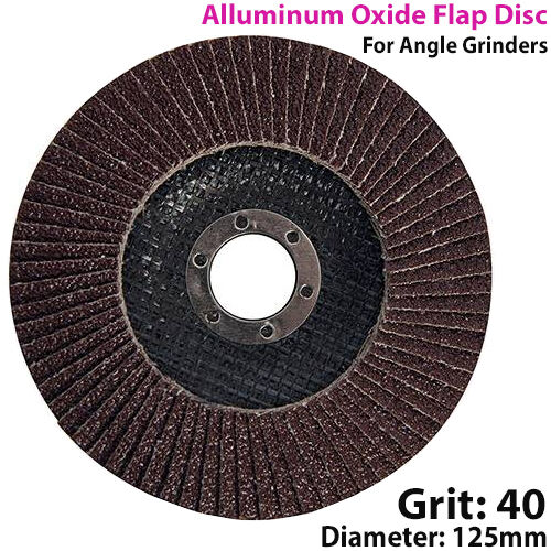 125mm 40 Grit Aluminium Oxide Flap Disc Sanding Sander For Angle Grinder Loops