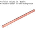 12mm x 195mm Straight Welding Electrode - Consumable Spot Welder Spare Jaw Loops