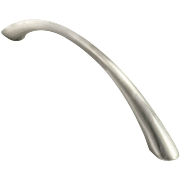 Slim Bow Cabinet Pull Handle 224mm Fixing Centres Satin Nickel 287 x 34mm Loops