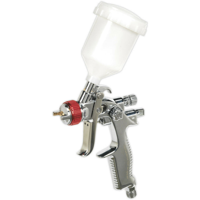 PROFESSIONAL HVLP Gravity Fed Spray Gun Airbrush - 0.8mm Touch Up Detail Nozzle Loops