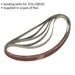 5 PACK - 12mm x 456mm Sanding Belts - 80 Grit Aluminium Oxide Slim Detail Loop Loops